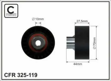 Ролик кулич ГРМ промежуточный Peugeot 207/307 1.4/1.6YHdi CAFFARO 325-119