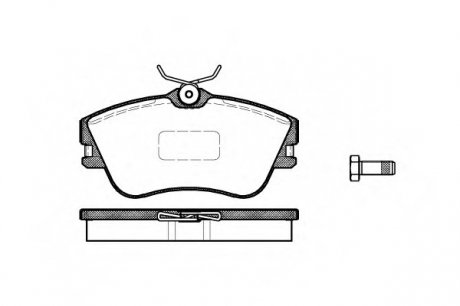 Комплект тормозных колодок, дисковый тормоз P5803.00 WOKING P580300 (фото 1)