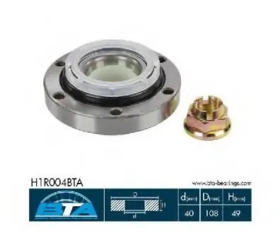 Подшипник колеса переднего. Renault Espace, Fuego, R18/20/21 -9 BTA H1R004BTA