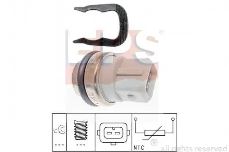 Датчик показа темп. Renault Kangoo, Laguna, Megane 1,9-2,0 9 EPS 1.830.254 (фото 1)