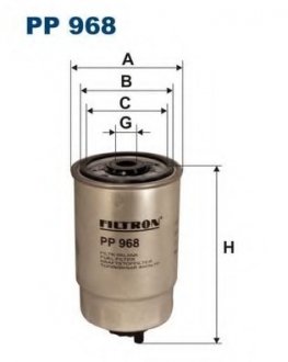 Топливный фильтр FILTRON PP 968