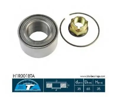 Підшипник колеса,комплект BTA H1R001BTA
