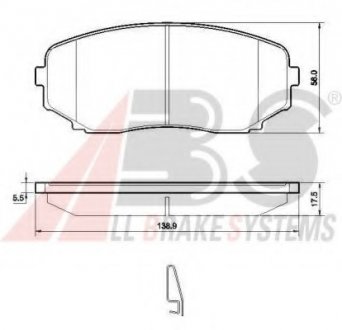 Колодки тормозные передние Mazda CX-7/CX-9 2.2D/2.3D/3.7 07- A.B.S. 37643 (фото 1)