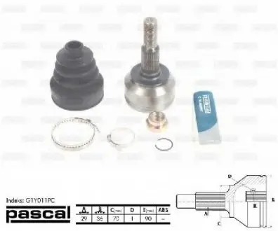 ШРКШ внешний Jeep Cherokee/Grand Cheroke 2.0CRD-6.0 05-10 PASCAL G1Y011PC