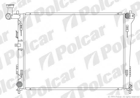 Радиатор охлаждения Hyundai I30 1.4i-2.0i 07-/Kia Ceed 07- Polcar 401508-1 (фото 1)