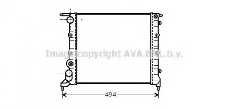 Радиатор 1.4 (motor E6J/E7) [OE. 7701.034.770] AVA AVA COOLING RT 2042