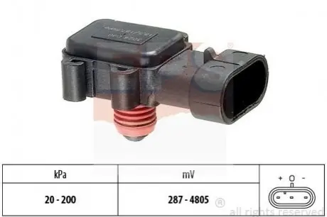 Фото датчик тиску в колекторі Opel Astra/Combo/Corsa 1.7TDI 00- EPS 1.993.024 Датчик тиску в колекторі Opel Astra/Combo/Corsa 1.7TDI 00- EPS 1.993.024