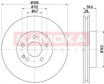 Диск гальмівний Mercedes Vito,Viano передній KAMOKA 1031114