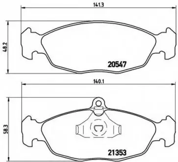 Гальмівні колодки дискові P59 011 BREMBO P59011