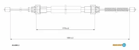 Трос зупиночних гальм ADRIAUTO 4102811