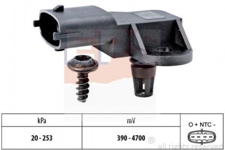 Датчик давления воздуха во впускном коллекторе Fiat 1.4 07- EPS 1.993.176 (фото 1)