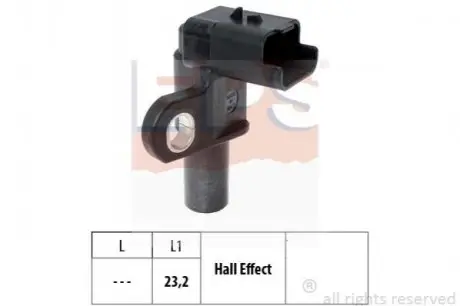 Датчик положения коленвала Alfa, Fiat 1.9D-2.4JTD 09.97- EPS 1.953.355