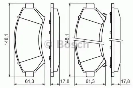 Гальмівні колодки дискові BOSCH 0 986 424 466