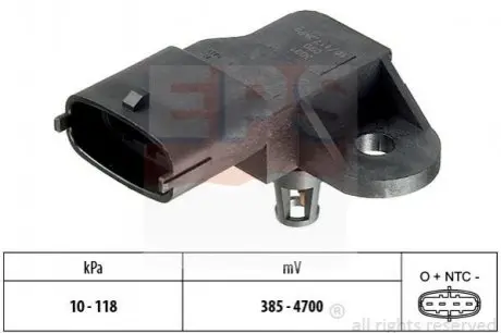 Датчик давления выпускных газов Fiat Doblo/Fiorino 1.4 05- EPS 1.993.091