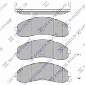 Колодка торм. KIA K3000 передн. (SANGSIN) SANGSIN Hi-Q (SANGSIN) SP1148