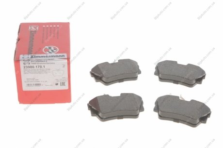 Комплект тормозных колодок, дисковый тормоз ZIMMERMANN 239801701 (фото 1)