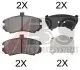 Колодки тормозные перед. Hyundai Elantra 1.6-2.0 2000- 37524