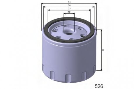 Масляный фильтр MISFAT Z617 (фото 1)