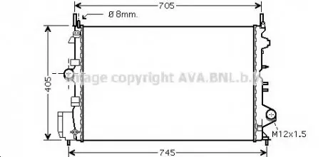 Радиатор охлаждения VECTRA C/SIGNUM 18i 05-(AVA) AVA COOLING OLA2462