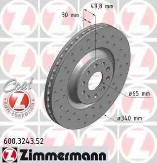 Диск гальмівний SPORT Z ZIMMERMANN 600324352