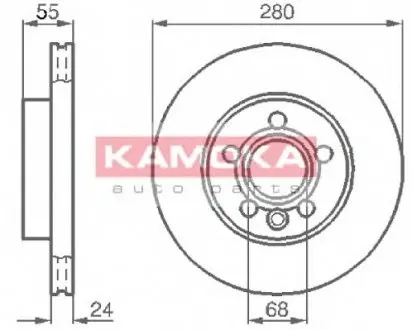 Диск гальмівний VW Transporter передній KAMOKA 1032020