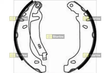 Тормозные колодки барабанные, к-кт. STARLINE BC 07820