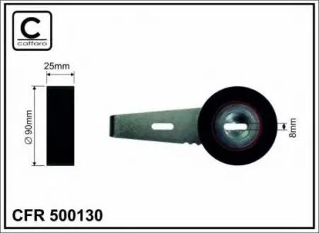 Натяжитель ремня, клиновой зубча CAFFARO 500130