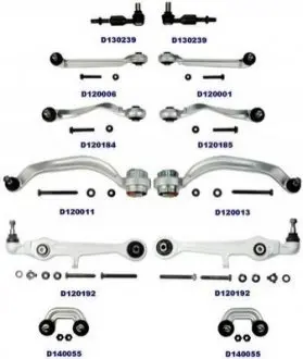 К-т рычагов с наконечником. (конус 16-18mm) VW Passat B5 Denckermann D200003 (фото 1)