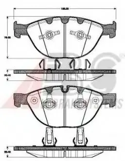 Тормозные колодки дисковые перед.BMW 535d/745-760 02- A.B.S. 37463