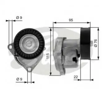 Натяжник пояса поликлинового Kia Carnival 2.9TD 99-01 Gates T38448