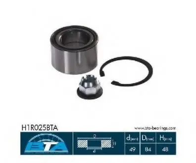 Подшипник ступицы Renault Master передн. BTA H1R025BTA
