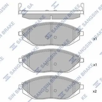 Колодка тормозная передняя CHEVROLET SPARK кор. уп. SANGSIN Hi-Q (SANGSIN) SP1392