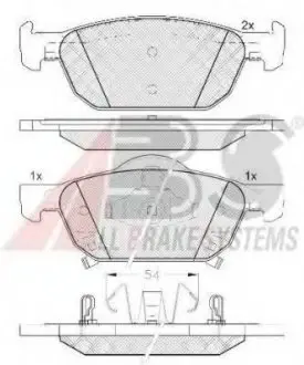 Колодки тормозные перед.) Honda Accord 08- A.B.S. 37720