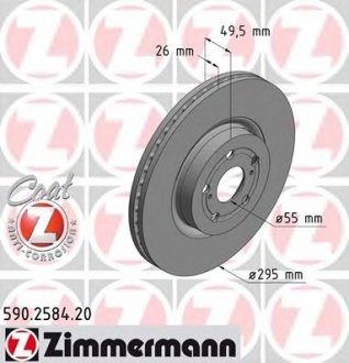 Гальмівні диски ZIMMERMANN 590258420 (фото 1)