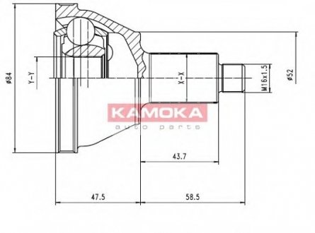 Шарнирный комплект, приводной вал KAMOKA 7084