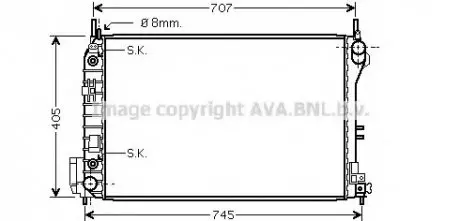Радиатор охлождения OPEL VECTRA C (02-) (AVA) AVA COOLING OLA2341