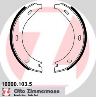 Комплект гальмівних колодок, стоянкова гальмівна система ZIMMERMANN 109901035 (фото 1)