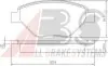Колодки гальмівні перед. Megane (03-08) A.B.S. 37398 37398