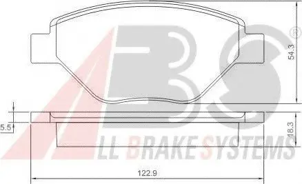 Колодки тормоз.. Renault Megane II 1.4I 02.02- A.B.S. 37398