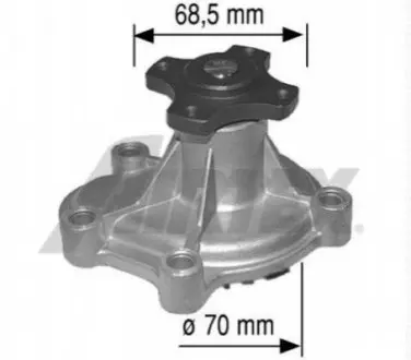 Водяна помпа Opel Astra 1,7TD 92-/Vectra 1,7TD 92- AIRTEX 1391