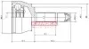 ШРУС Fiat Doblo,Doblo Cargo наружн. (пр-во KAMOKA) 7136