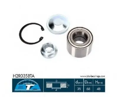 Підшипник колеса,комплект BTA H2R035BTA