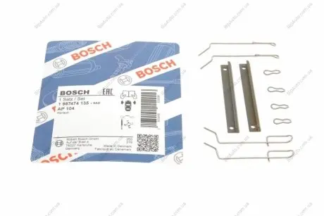 Комплектующие, колодки дискового тормоза BOSCH 1987474135