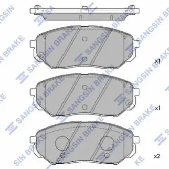 Тормозные колодки дисковые передние SANGSIN BRAKE Hi-Q (SANGSIN) SP1690