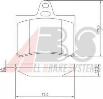 Комплект гальмівних колодок ABS A.B.S. 37276