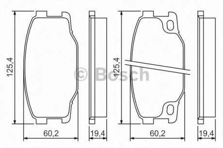 Тормозные колодки Mitsubishi Canter FE Front/Rear BOSCH 0986494442