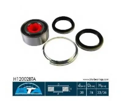 Підшипник колеса,комплект BTA H12002BTA