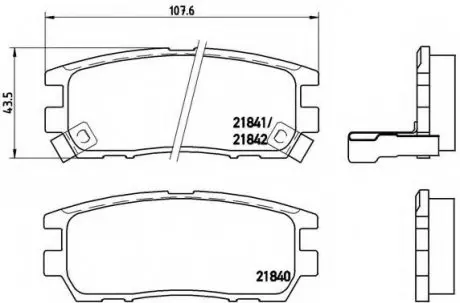 Гальмівні колодки дискові P54 018 BREMBO P54018