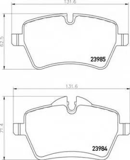 Тормозные колодки дисковые, к-кт. BREMBO P06 086