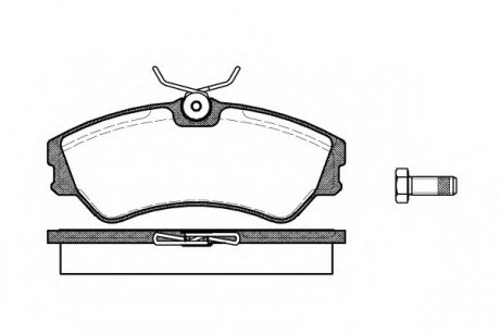 Комплект тормозных колодок, дисковый тормоз WOKING P283300 (фото 1)